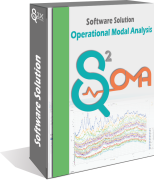 S2-OMA Software: Operational Modal Analysis Solution. Presented in a professional software box. Features data visualization and analysis capabilities. Home page image.