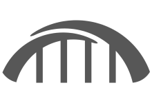 Alternative text: Stylized bridge icon representing applications for various services on the home page, promoting connectivity and access.